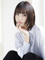 ウル 表参道(HOULe)&nbsp;顔周りレイヤー レイヤーボブ 大人ボブ ベージュカラー 髪質改善