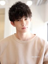 ソイクフ(SOY KUFU)&nbsp;MEN’SHAIRアッシュブラックマッシュパーマ