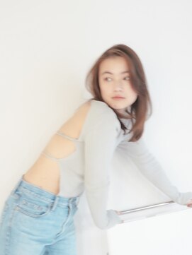 ディジョン(Dijon) 韓国顔まわりレイヤーカットグレージュオリーブベージュブラウン