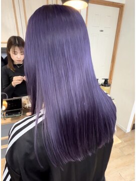 ネオリーブ クーロ(Neolive curro) ネビージュパープルカラー×ケアブリーチダブルカラー