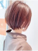 say.重政　ひし形ショートボブグレージュボブレイヤー縮毛矯正