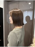 切りっぱなしボブ/大人ボブ/ボブ/ウェットヘア/20代/30代/40代