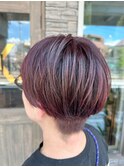 【吹田南吹田】白髪染めで透明感あるレッドカラー