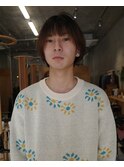 ナチュラルなメンズニュアンス毛流れボブ