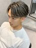 【初デザインカラーの方にも人気】メンズカット+メッシュハイライト￥15400