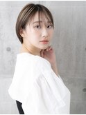 黒髪/ボブルフ/ネビージュ/小顔/ワンレン/髪質改善/前髪/福島33