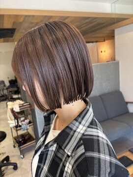 ブルーム ヘア デザイン ドゥーエ(bloom hair design due) ラベンダー×ミニボブ【ミニボブ/似合わせ/髪質改善/塚口】