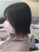 外ハネボブ☆黒髪パッツンボブ◎髪質改善トリートメント☆本厚木