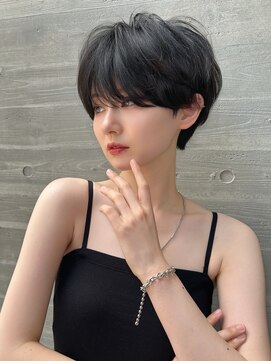 ロンドプロフィール 浦和(Lond profil) 大人可愛い20代30代40代黒髪前下がりショートボブ丸みショート◎