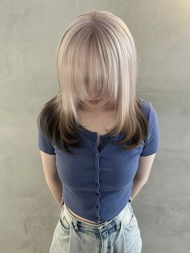 ペレ アネックス 大阪梅田茶屋町店(PELE ANNEX) くびれヘア/アプリコットオレンジ/ハイライトカラー/梅田