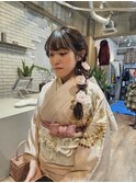 it. YUI 成人式アレンジ 振袖着付