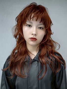 ギークス(GEEKS) 【GEEKS渋谷】マッシュウルフ/ハッシュカット/オレンジ/レイヤー