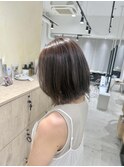 大人ガーリーダークアッシュ似合わせカットミディアムレイヤー