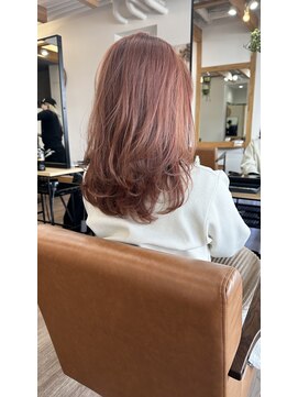 レシピ アリエ(recipe allier) ピンクベージュ×くびれレイヤーミディ