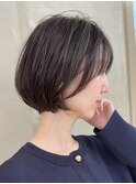 ショートボブ丸みショート長めショートショートヘア30代40代