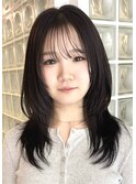 ダークラベンダー/くびれレイヤー/韓国巻き/顔周りカット/表参道
