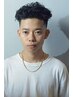 【メンズカット+パーマ(トップ～ミドル)】周りを刈上げ・２ブロックにした方