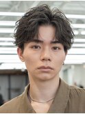 渋谷大人フェザーパーマシャドウパーマルーズパーマ毛流れ緩め