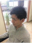 ツーブロック:アップバング