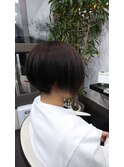 ツーブロック＆前下がりボブ