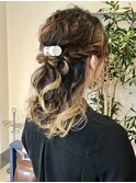 結婚式ヘアアレンジハーフアップ