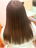 艶感べージュ★ダメージレスのナチュラルストレート