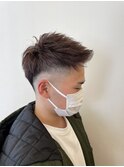 フェードカット×アップバング