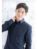 ミック ヘアアンドメイク アップ 駒込店(miq Hair&Make up)&nbsp;ビジネスでもOK！黒髪アップバング＆七三の爽やかモテ髪c1
