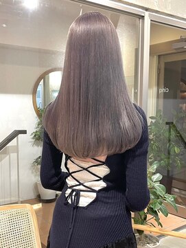 サンク 原宿 表参道(cinq) ミルクティーベージュダブルカラーインナーカラーケアブリーチ