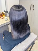 20代/黒髪/ミディアム縮毛矯正/池袋