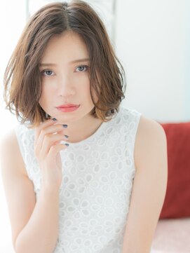 ドクターズサロン LAB 小山店 かきあげ前髪イヤリングカラー大人ボブg小山20代30代40代