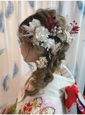 振袖着付けとヘアセット