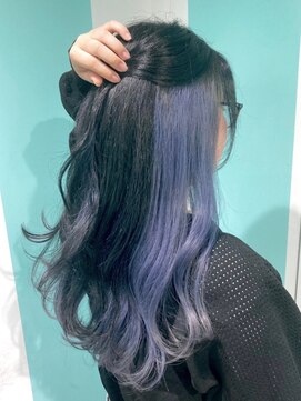 マティーナ ヘアー 池袋(Matina hair) 【インナーカラー/ブルー/ブルーグレー】20代30代40代