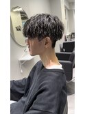 ハイライト無造作マッシュ