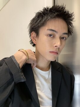 トルネード(TORNADO) スパイキーショート アップバング ナチュラルツーブロック S121