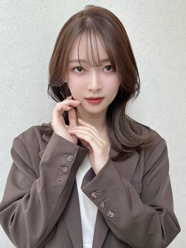 ラルムバイシー 新宿(LARME by Sea) くびれミディアム×レイヤーカット(新宿/韓国/顔周りカット)