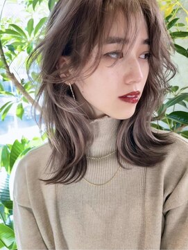 サイン 渋谷(SIGN) レイヤーカットインナーカラーイヤリングカラー色落ち綺麗表参道