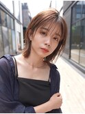 ミディアムレイヤーカットボブウルフ/10代20代/インナーカラー