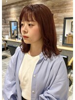 ラボヌールヘアー 札幌店(La Bonheur hair etoile) 【熊澤】チェリーブラウン/ミディアム/linkトリートメント