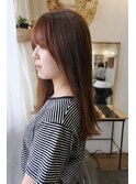 ブリーチなしのオレンジベージュ