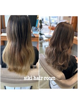 シキヘアールーム(siki hairroom) バレイヤージュカラー