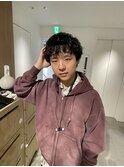 メンズマッシュウルフパーマ