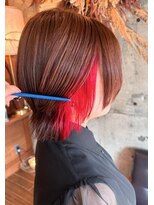 アンドアイズム(and.I'sm)&nbsp;ショートウルフマッシュ×インナーレッド