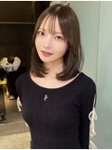 ★20代、30代簡単スタイリング内巻きミディアムレイヤー