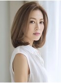 ☆ホワイトグレージュミニウルフデジタルパーマチェリーブラウン