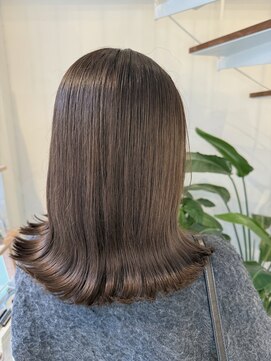 ピークスヘア(peaks hair) 透明感ブラウン透け感カラーアッシュブラウン赤み消し堀江新町