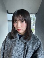 フルバングレッドブラウン似合わせカットカルマパーマ