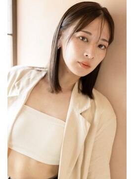 ミット バイ ツリー 吉祥寺(mit by tree) ノームコアエフォートレスアイスグレージュ耳かけ鎖骨ミディ