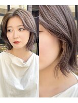 ノラ ヘアーサロン(NORA HAIR SALON) ナチュラル小顔前髪あり後れ毛サイドバング結べるボブくびれヘア