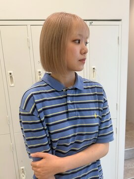 モク 立川(moc) 韓国風レイヤーカットブリーチダブルカラー前髪